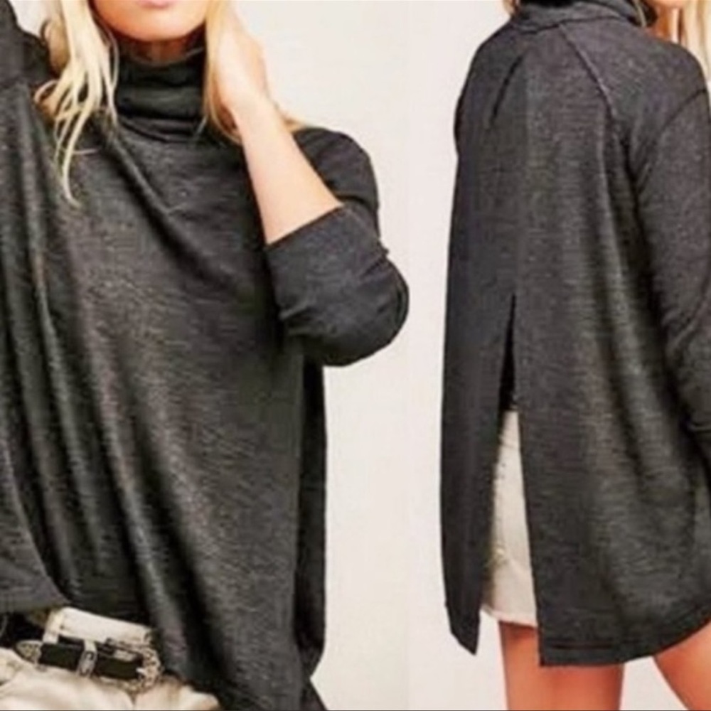 Free People Split Back Turtleneck